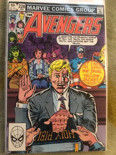Marvel Comic Books THE AVENGERS Volume 1 Issue #228 (Feb 1982). Writer: Roger Stern. "THE TRIAL OF Y...