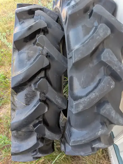 Two 9.5 - 24 tractor tires for sale. Came off the front of a Kubota M7040. Reason for selling: Upgra...