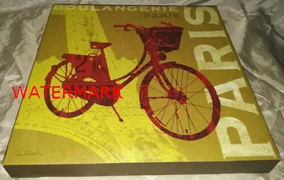 ARTWORK, BICYCLE, Eiffel Tower, Paris, SIGNED, View more