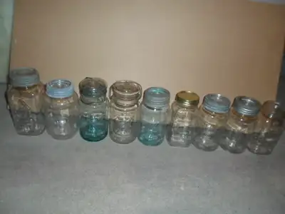 Vintage Quart Jars, Perfect Seal , Blue Ribbon, Nabob, Ball, etc, View more