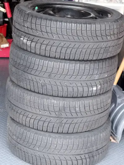 A set of 4 (17Inch) Michelin Winter Tires on steel rims. coming off a Volkswagen Tiguan 2016. Tires#...