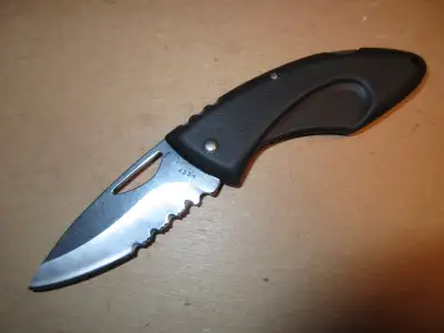 Buck Juno Folding Knife 2-7/8" Combo Blade Discontinued item - Note: Collectable knives and swords (...