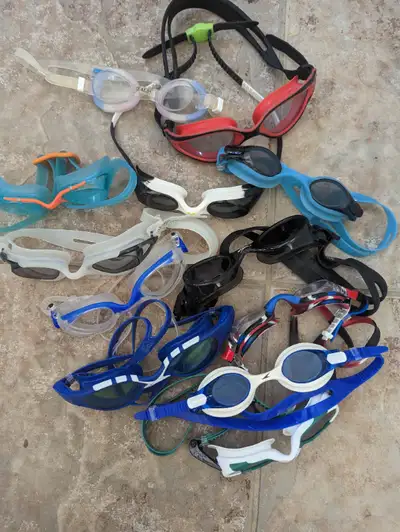 1) $10 for 5 Swim goggles or cap. ( You can choose a few adult/kids goggles, or a few swim cap...not...