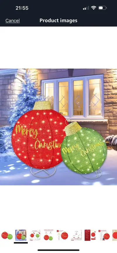 HOYECHI Oversized Christmas Ornament Set , View more
