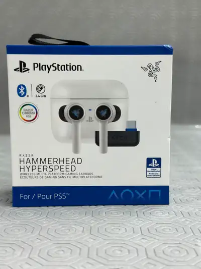Razer Hammerhead HyperSpeed PS5 Wireless Earbuds - New Sealed, View more