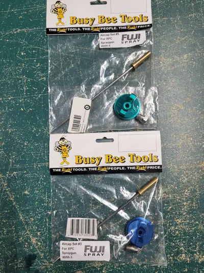 FOR FUJI XPC HVLP SPRAY GUN, NEW NEVER USED, AIR CAP SET 8050-3 (1.0mm) $70, AND 8050-5 (1.8mm) $70....