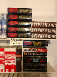 Stephen King books for sale. 