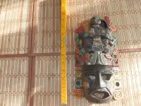 Vintage Aztec Mayan Wall Mask Sacrifice to Tlaltecuhtli