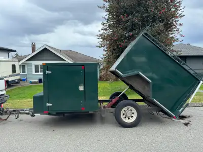 Custom made single-axle 16ft. aluminum hydraulic dump trailer on steel frame. Only six of these purp...