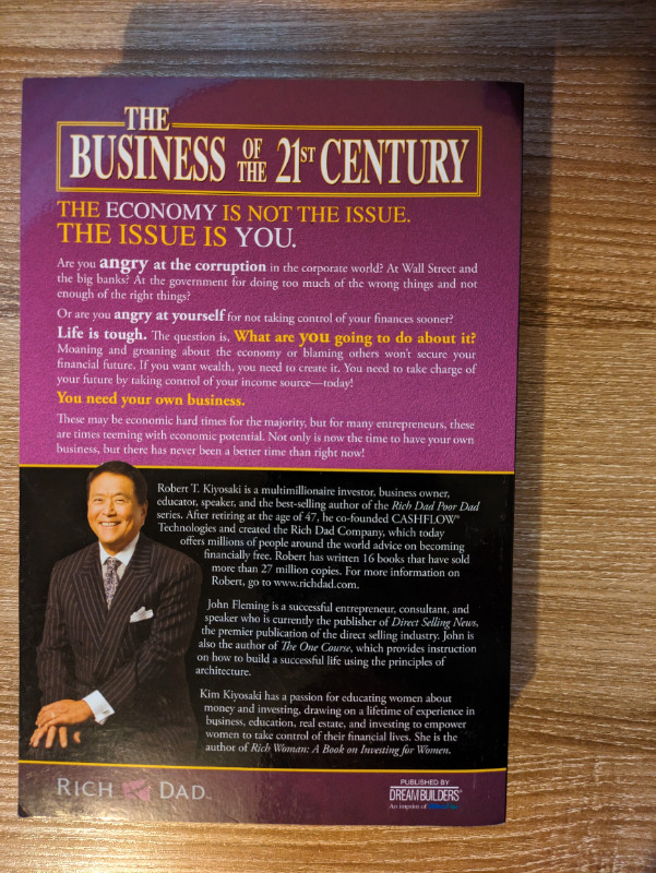 Business of the 21st Century Book Robert Kiyosaki Book in Non-fiction in City of Toronto - Image 2