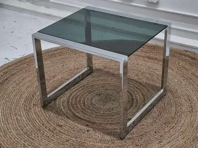Table d'appoint vintage chromée des années 70, View more