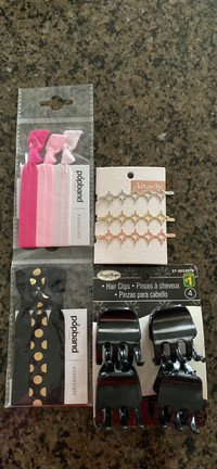 New Hair accessories lot clips hair ties 