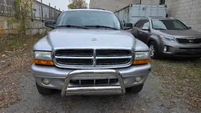 2002 Dodge Durango silver auto four wheel drive power leather seats heated aftermarket stereo with b...