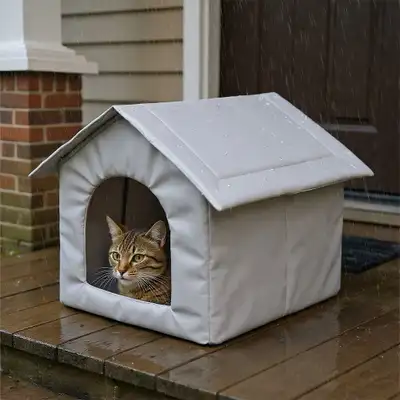 Maison pour chat climatisée d'extérieur spécialement (1), View more