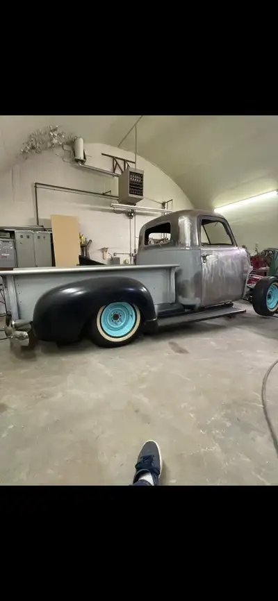 $18,000 1950 Chevy project New parts; box front to back, all new fenders running boards and apron, c...