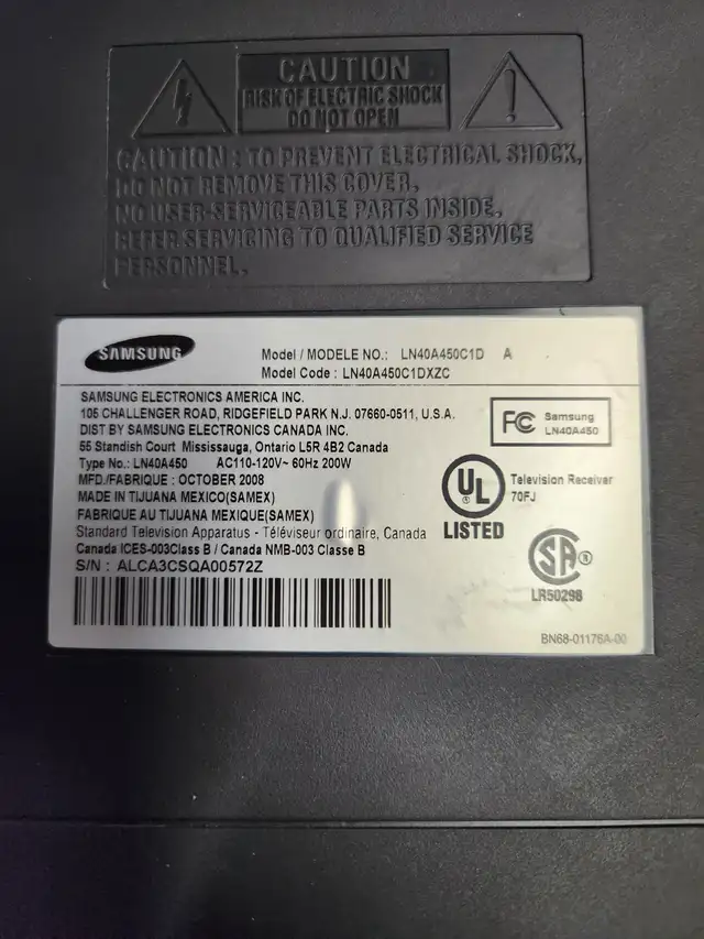 Samsung 40” LCD TV – Model LN40A450 in TVs in City of Toronto - Image 4