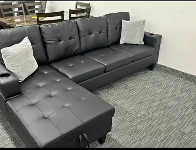 Leather Sectional Sofa with Storage, View more