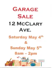 12 McClary Ave. Garage Sale - May 4 & 5