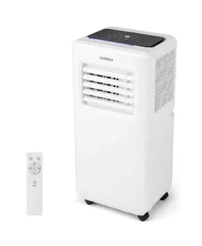 COSTWAY Portable Air Conditioner, 8000 BTU Portable AC Unit w/Fan & Dehumidifier, Smart Sleep Mode,...