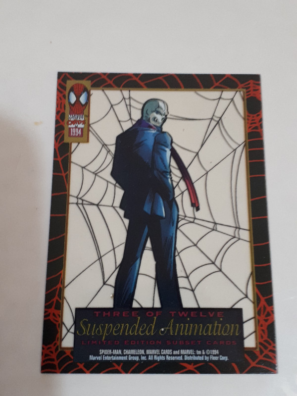 1994 Fleer Spiderman Suspended Animation Acetate Insert Cards in Arts & Collectibles in Chatham-Kent - Image 3