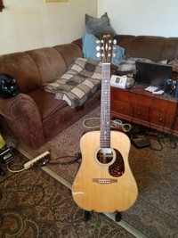 1970's Aspen A 128S Acoustic Guitar With Hard Shell Case