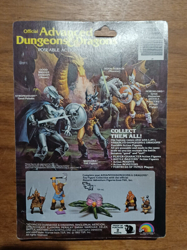 Warduke Dungeons and Dragons 3.75 inch Figure MOC 1983 LJN in Toys & Games in Oakville / Halton Region - Image 4