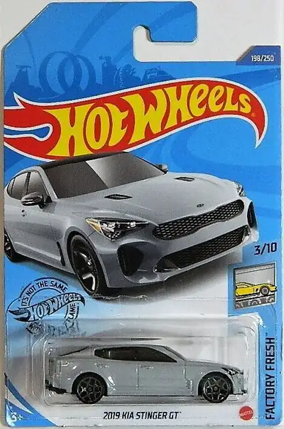 Hot Wheels 2019 Kia Stinger GT diecast new in package, $5 each. Pickup in north Ajax, shipping extra...