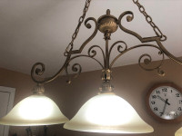 Selling Gold Painted Hanging Light - Curve Light Set Vintage