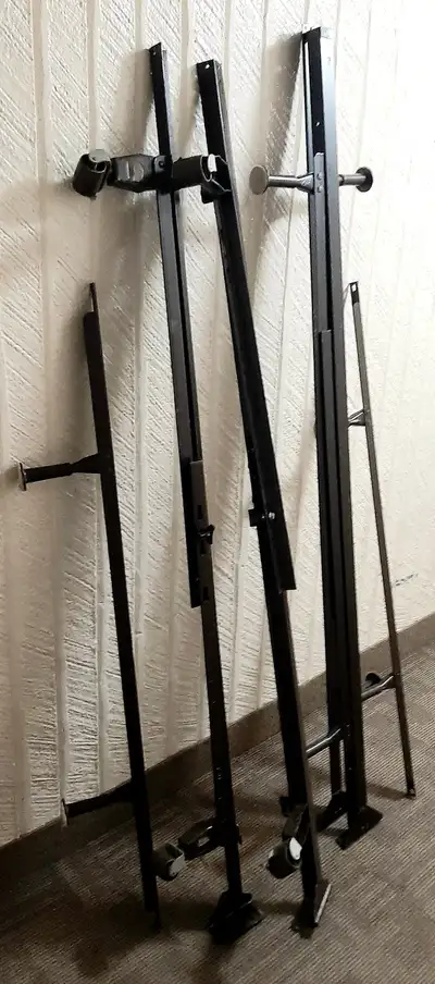 Metal bed frames.Adjustable up to the queen size $40 each. If this post is on- the items are availab...