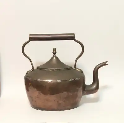 1890-1910-Antique Copper Kettle- Rustic Farmhouse Decor, View more