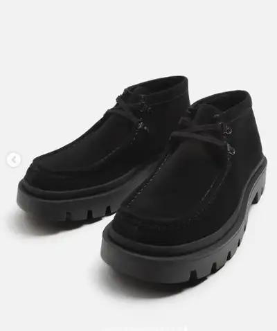  ZARA Men’s Black Suede Leather Ankle Boots - Size 11 (Brand N, View more