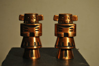 Vintage Kachina Bell Salt & Pepper Shakers Solid Copper