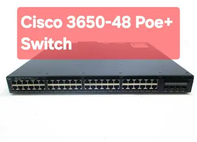 Cisco 3650-48 POE+ Switch, View more