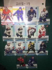 Tim Horton hockey cards various years