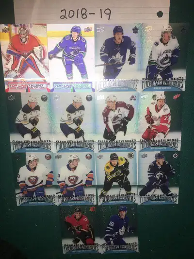 Tim Horton hockey cards various years, View more