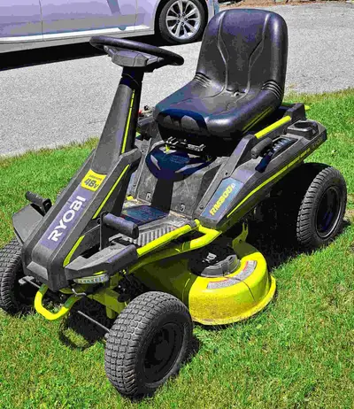 Ryobi 30 in electric riding mower, View more