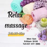 Relax massage in Oshawa $49-45m