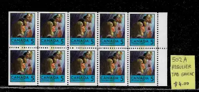 TIMBRE CANADA No. 502a Pane du carnet avec TAG à droite NH, View more
