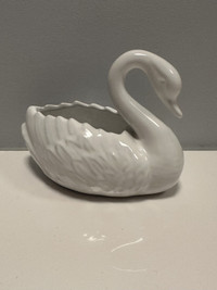 CYGNE CÉRAMIQUE VINTAGE JARDINIÈRE RÉTRO SWANS KITSCH MIDCENTURY