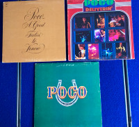 Three Poco albums an American country rock band formed in 1968