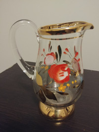 Vintage Romania Creamer hand painted, 1950's New Condition