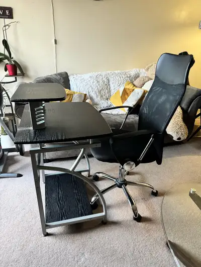 Desk + Office Chair Set – Great Condition – $85, View more