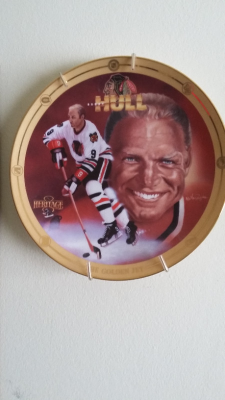 Bobby Hull & Brett Hull Collectors Plates $40 in Arts & Collectibles in London