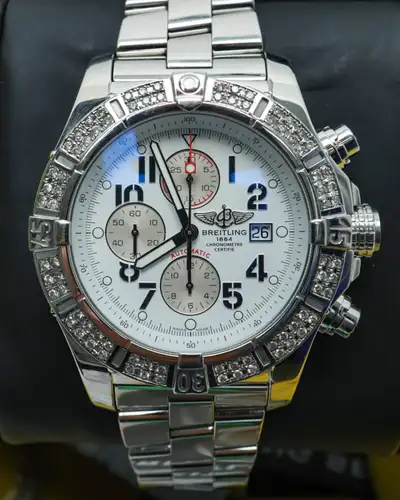 2013 Breitling Super Avenger 2 Bezels Stock & Diamond White Dial, View more