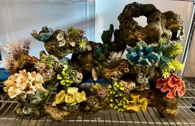 Top Fin® Stone & Coral Bubbler Aquarium Ornament, View more