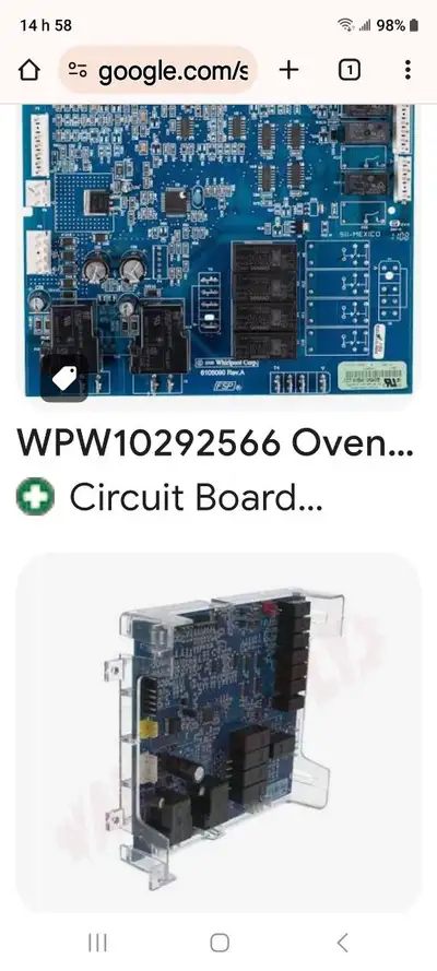 Contrôle neuf cuisinière Whirlpool #WPW102925566, View more