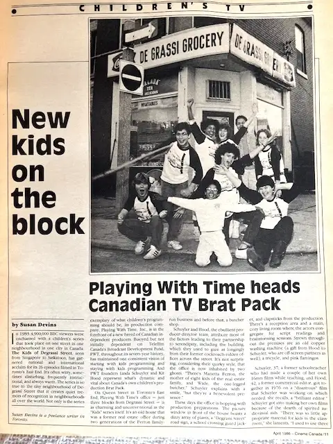 Rare Cinema Canada Magazine 129 April 1986, KIDS OF DEGRASSI ST63006662200195122
