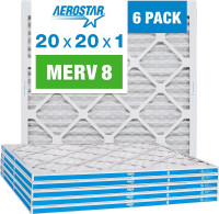 #ROVARD Pleated Air Filter 20x20x1, Pack of 6