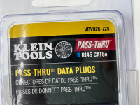 Klein Tools Pass-Thru Data Plugs RJ45 CAT5e