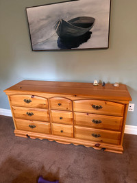 Triple dresser and two nightstand set.